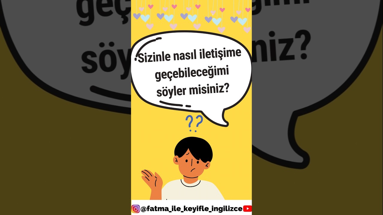 Gunluk Ingilizce Cumle Cevirileri